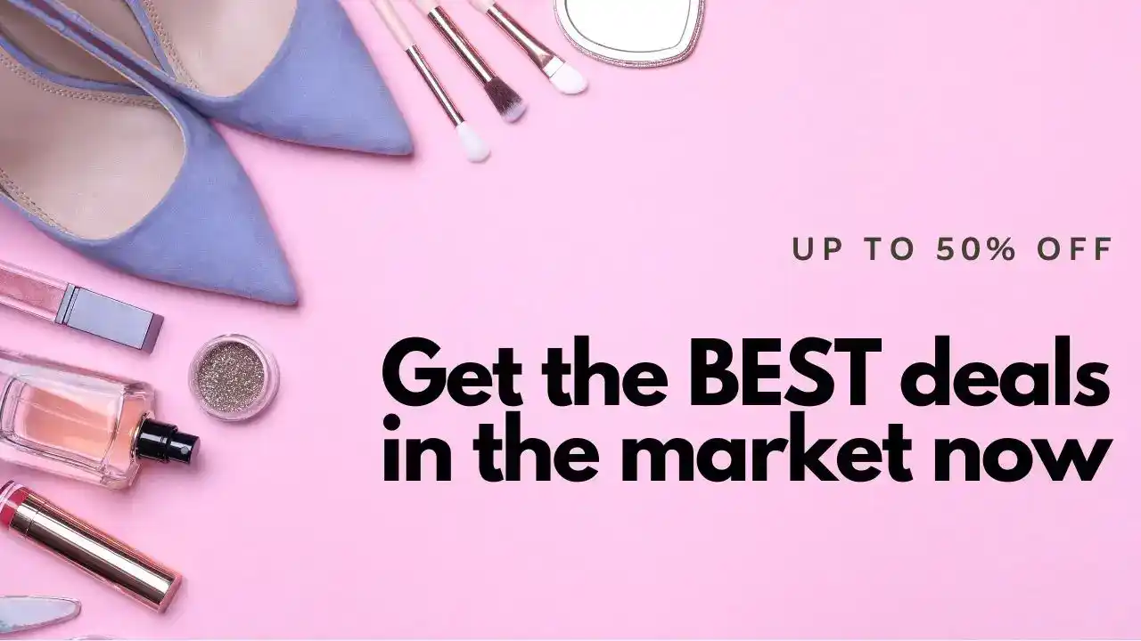 Budol Market homepage featuring top deals on shoes, makeup, electronics, and travel packages